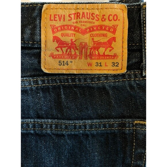 Levi 514 Jeans Mens Tumbled Rigid Slim straight Fit Tag 31 X 32  Red Tab Jeans - Picture 2 of 7